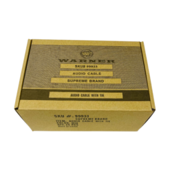 WARNER SUPREME BRAND AUDIO CABLE WITH TIE - 25CT BOX